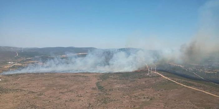 Çeşme de yanıyor: Otoyol trafiğe kapatıldı