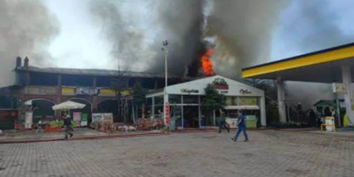 Dinlenme tesisinde yangın