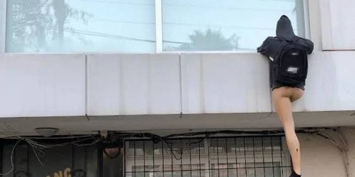 'Eve tırmanan hırsız'ın pantolonu çalındı