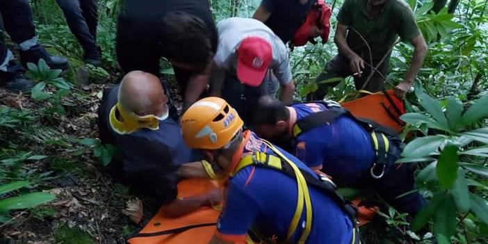 Mantar toplamaya gitti, dere yatağına düştü