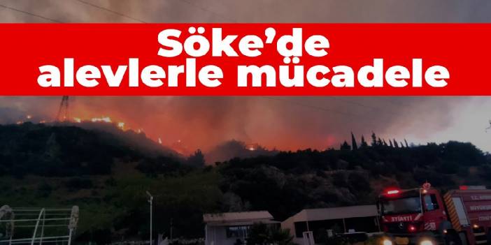 Söke'de alevlerle mücadele