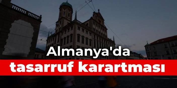 Almanya'da tasarruf karartması