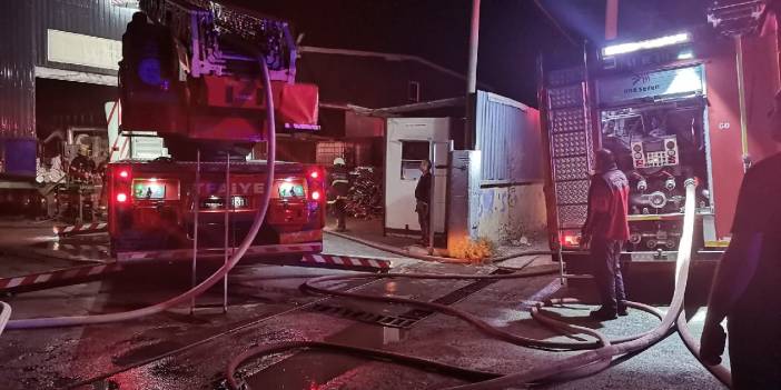 Alüminyum profil fabrikasında yangın: 1 yaralı