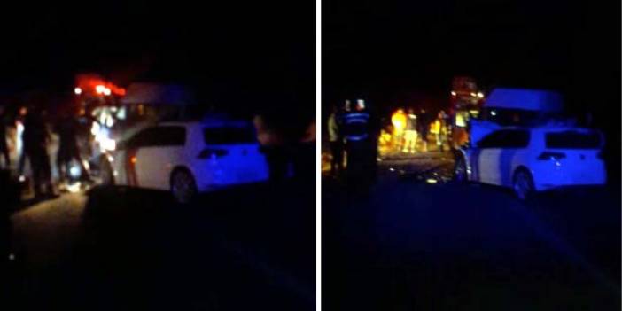 İşçileri taşıyan minibüs ile otomobil çarpıştı: 3’ü ağır, 14 yaralı