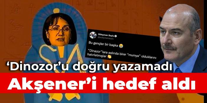 ‘Dinozor’u doğru yazamayan Soylu, video ile Akşener’i hedef aldı