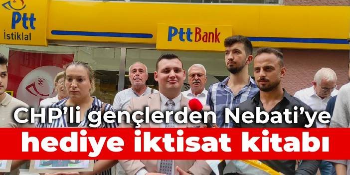 CHP Samsun Gençlik Kolları'ndan Nebati'ye hediye iktisat kitabı