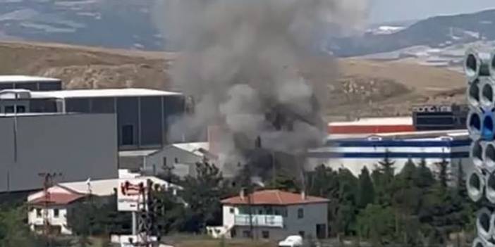 Fabrikada patlamayla birlikte yangın çıktı