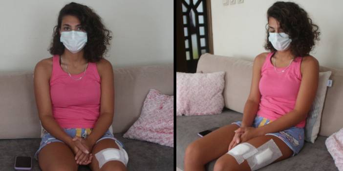 Denize giren kadına yorgun mermi isabet etti: Bir ay yürüyemeyeceğim