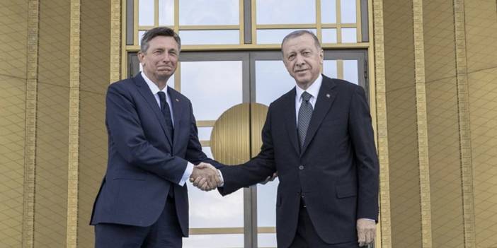 Erdoğan, Slovenya Cumhurbaşkanı Pahor'u resmi törenle karşıladı