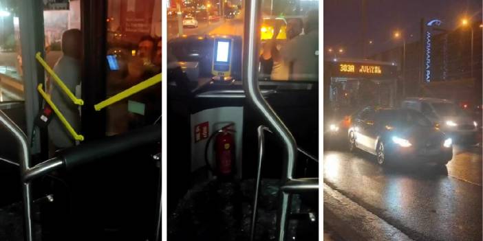 Kendilerini solladı diye İETT otobüsünün camlarını tekmelerle kırdılar