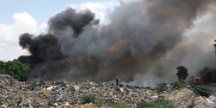 Çöplükte yangın çıktı