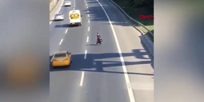 TEM'in ortasında ölümüne yürüyüş