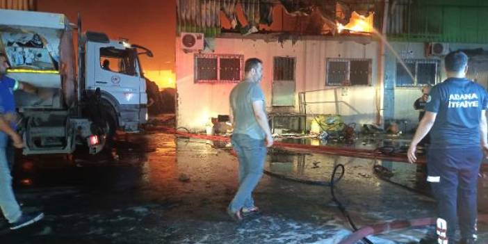 Adana’da plastik atık geri dönüşüm fabrikasında yangın
