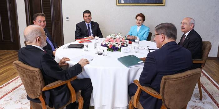 Altılı masa liderleri bir arada