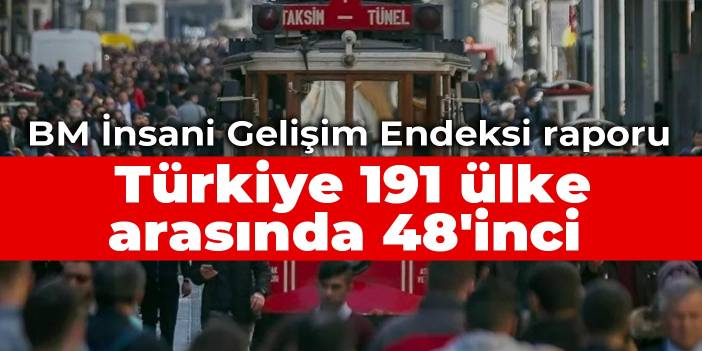 BM İnsani Gelişim Endeksi raporu: Türkiye 191 ülke arasında 48'inci