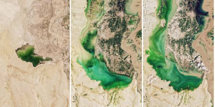 Pakistan'ın en büyük tatlı su gölü taştı