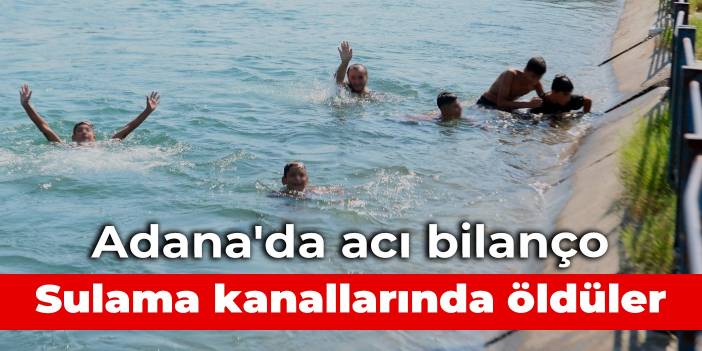 Adana'da acı bilanço: Sulama kanallarında öldüler