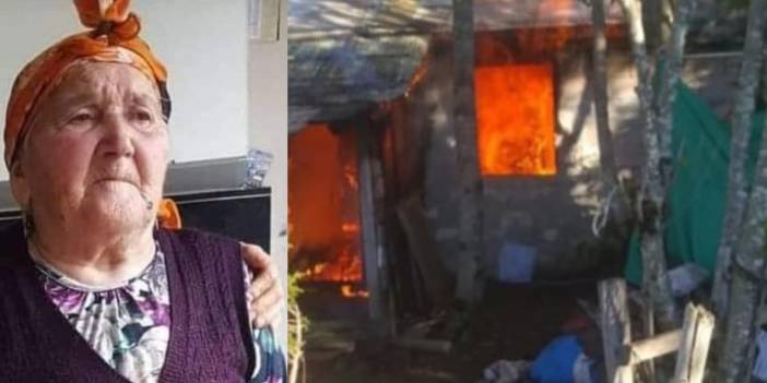 Yürüyemeyen yaşlı kadın alevlerin sardığı evde öldü