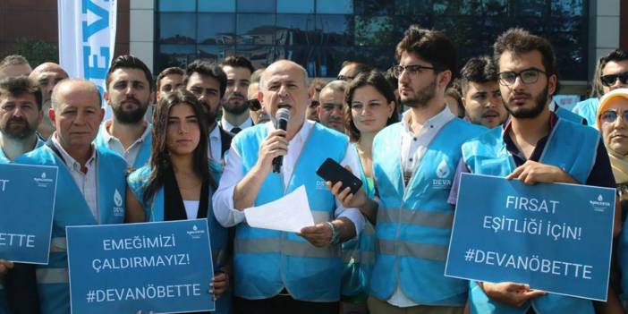 DEVA Partililer ÖSYM önünde KPSS nöbetine başladı