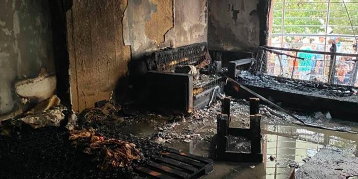 Adana'da daire kül oldu: 1 kişi ağır yaralı