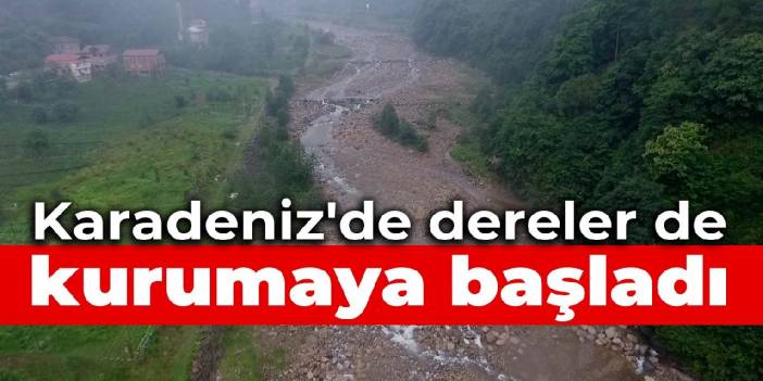 Karadeniz'de dereler de kurumaya başladı