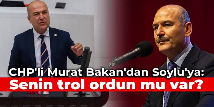 CHP'li Murat Bakan'dan Soylu'ya: Senin trol ordun mu var?