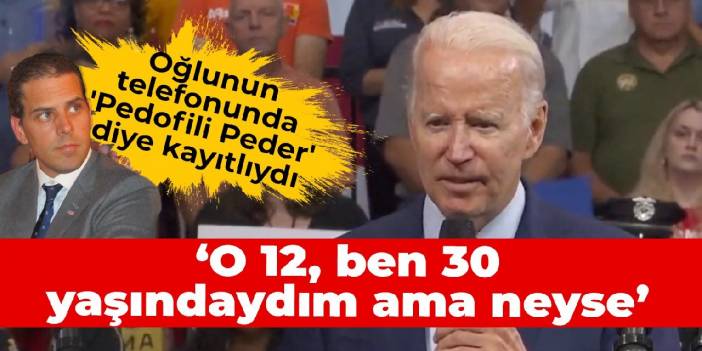 Biden: O 12, ben 30 yaşındaydım ama neyse
