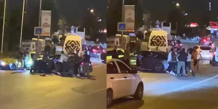 Ümraniye'de yol verme kavgası