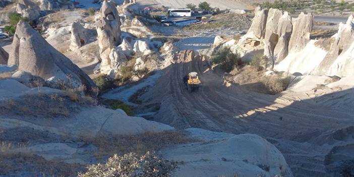 Kapadokya’daki yıkım havadan görüntülendi