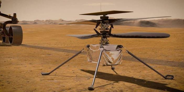 Mars helikopteri Ingenuity'nin ayağına bir enkaz takıldı