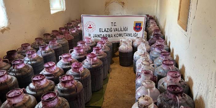 Elazığ'da 8 ton sahte içki ele geçirildi