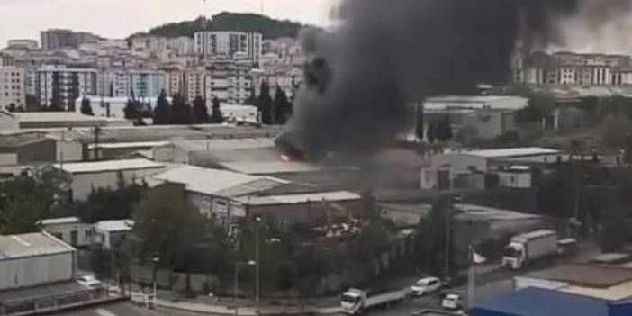 İstanbul'da fabrika yangını