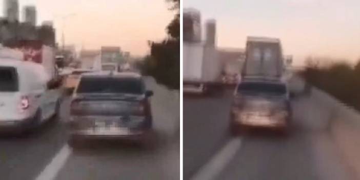 Emniyet şeridinde korsan taksi terörü: Ambulansa yol vermedi