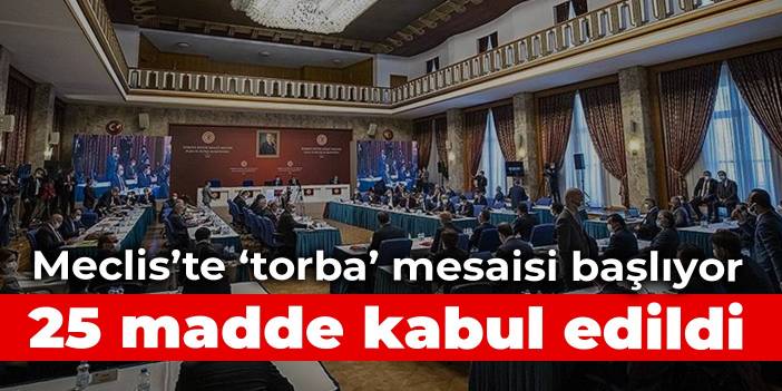 Meclis’te ‘torba’ mesaisi başlıyor: 25 madde kabul edildi