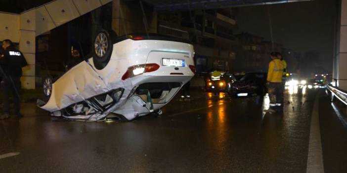 Bursa'da feci kaza: Takla atan araca çarptı