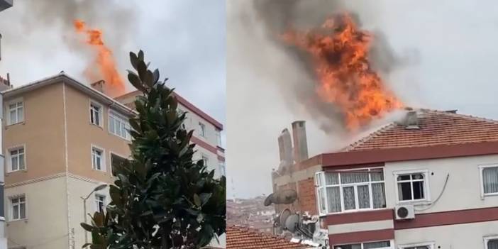 Güngören'de korkutan yangın