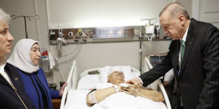 Erdogan visits Binali Yıldırım at the hospital