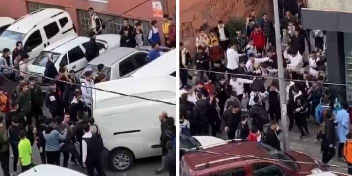 Sultangazi'de öğrenciler birbirine girdi