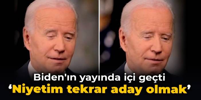 Biden'ın yayında içi geçti: Niyetim tekrar aday olmak