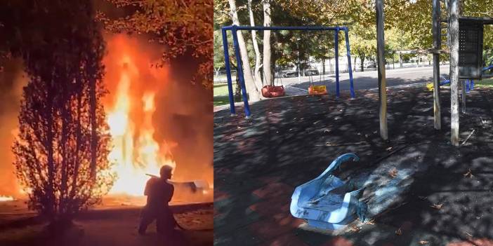 Mardin'den sonra Eskişehir: Çocuk parkını yaktılar