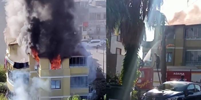 Apartmanın çatısında korkutan yangın