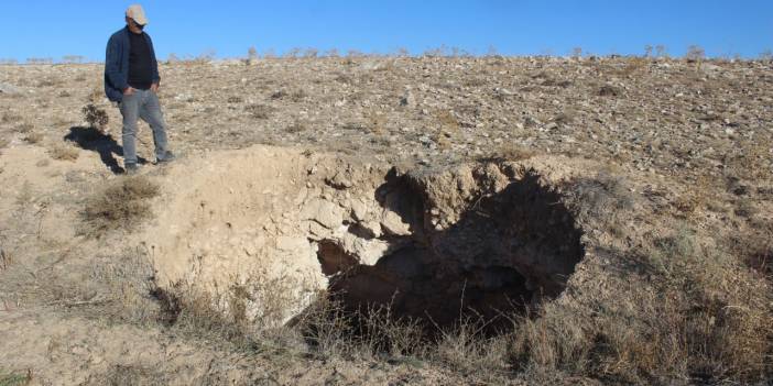 Aksaray'da 10 metrelik obruk oluştu