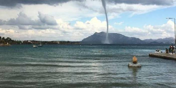 Datça açıklarında hortum paniği