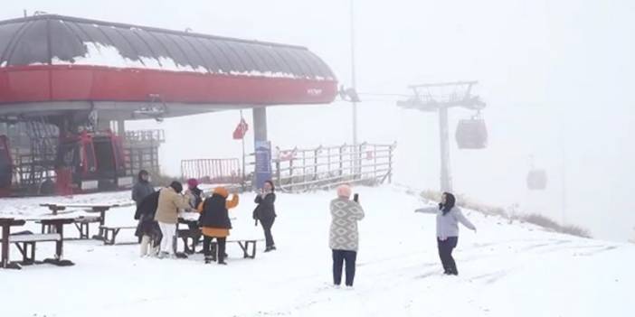 Erciyes'te kar yağışı