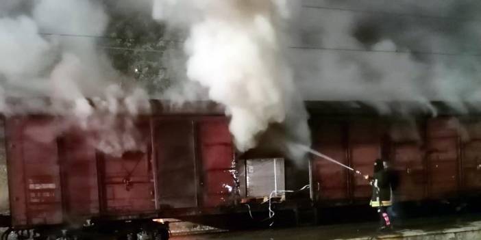 Osmaniye'de vagonda yangın