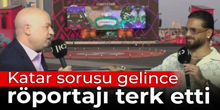 Katar hakkında soru gelince sinirlendi: Maluma röportajı terk etti