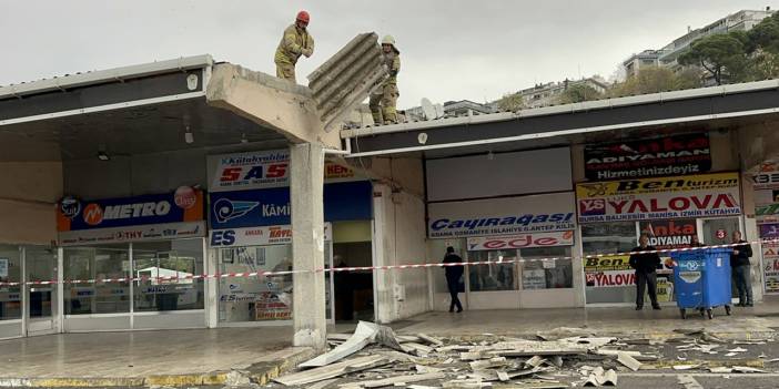 Harem Otogarı'nda çatı uçtu