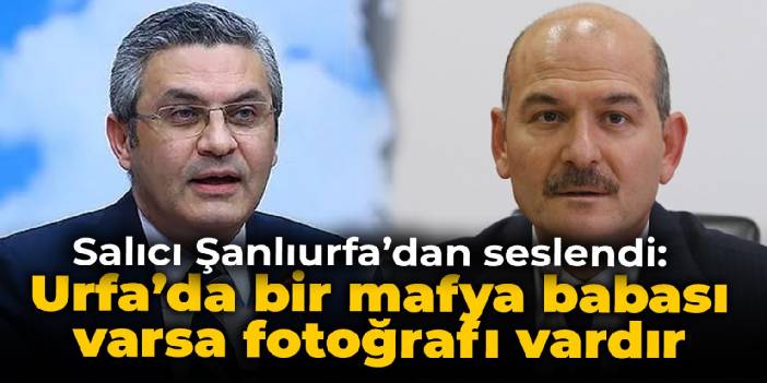 Salıcı'dan Soylu'ya: Urfa’da bir mafya babası varsa mutlaka fotoğrafı vardır