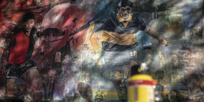 Maradona'nın ikinci ölüm yıldönümü: Resimleri duvara çizildi