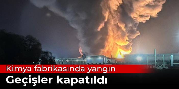 Kimya fabrikasında yangın: Bölgeye geçişler kapatıldı